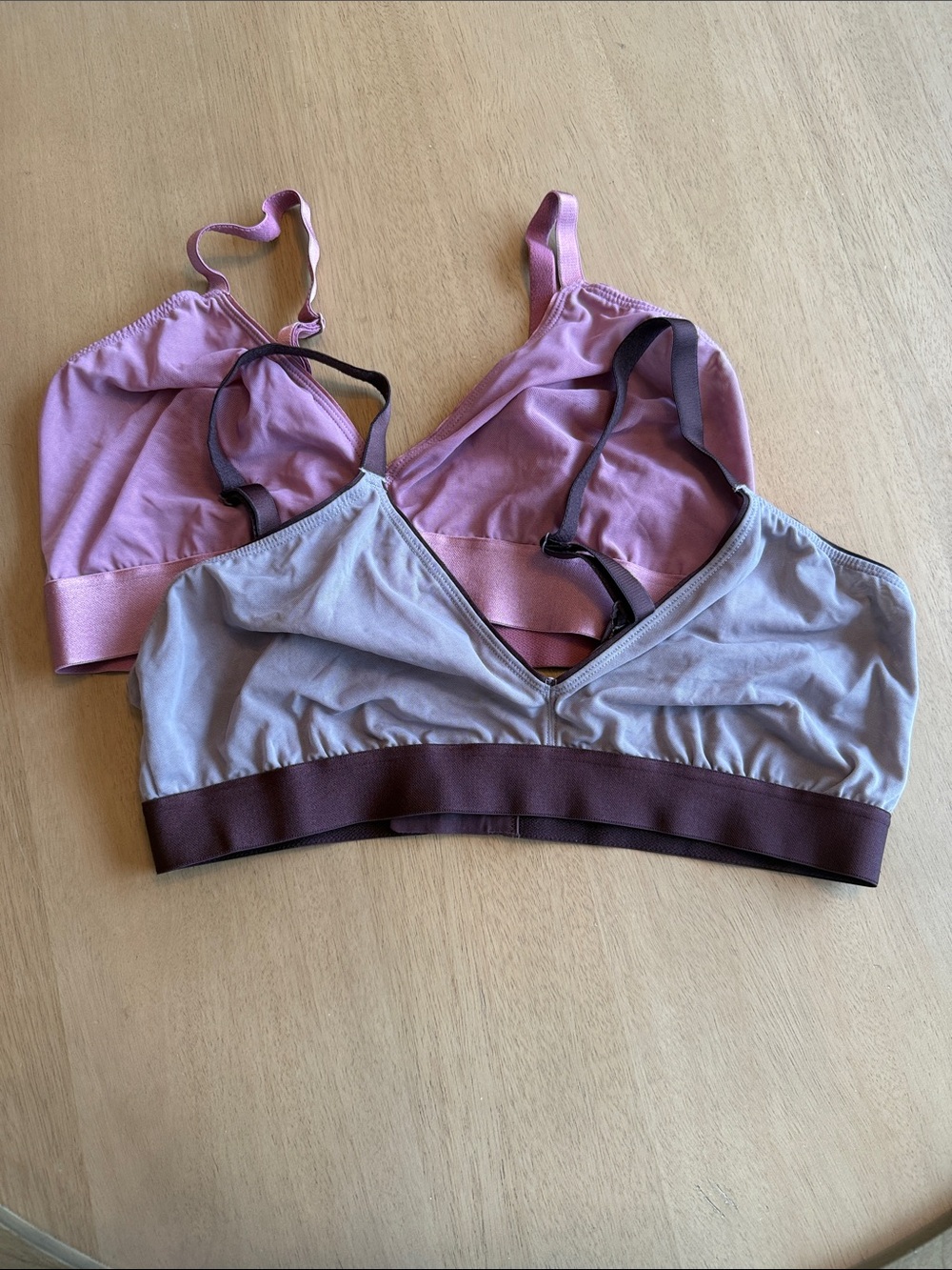 Parade Mesh Bralette Bundle 2 XL Pink Brown Wireless Sheer Bra